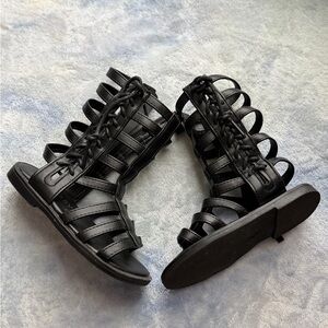 Stylish Black Kids Gladiator Sandals